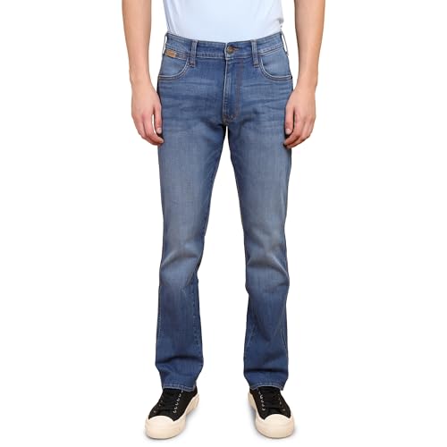 Image of Wrangler Men's Millard Straight Fit Mid-Rise Jeans