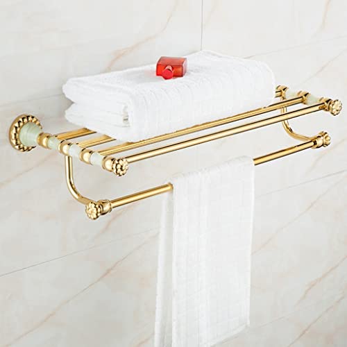 Porte-serviettes de bain en jade naturel pour une routine bien-être et ordonnée