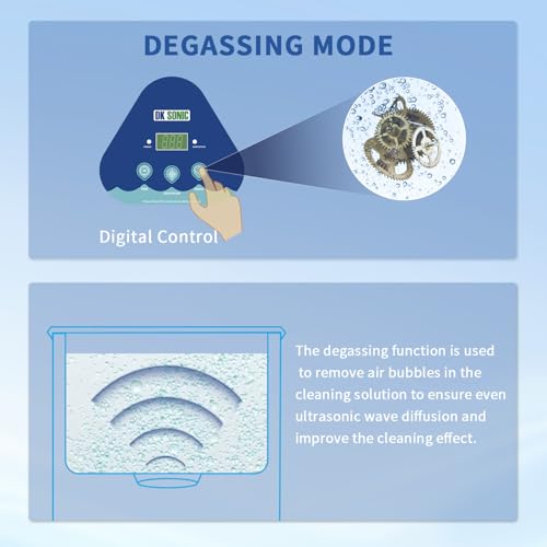 Image of DK SONIC Ultrasonic Cleaner,1.5L 60W Stainless Steel Ultrasonic Jewelry Cleaner with Cleaning Basket,Timer,Digital Sonic Cleaner for Cleaning Jewelry,Eyeglasses,Coins