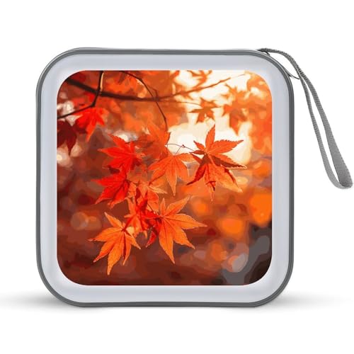Classeur CD 40 emplacements compact en plastique rigide zippé pour maison et auto
