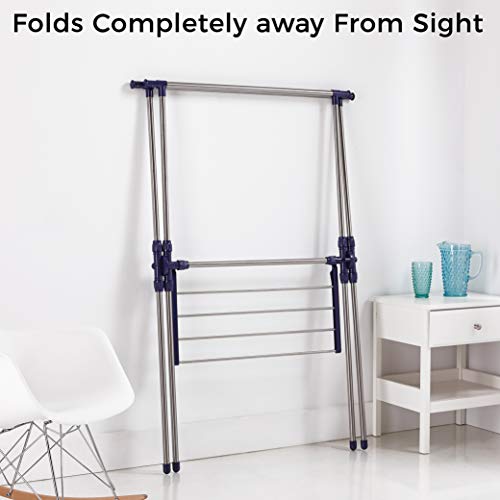 Smart Some Clothes Drying Rack - Foldable Drying Racks For Laundry, Heavy Duty Stainless Steel For Indoor And Outdoor Use (Easy Assembly Video) #TOP1