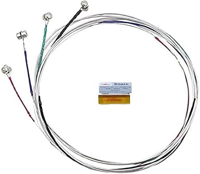 HRB MUSICALS Universal Violin Strings Full Set (E-A-D-G) Steel Core Nickel-silver Wound with Nickel-plated Ball End for 