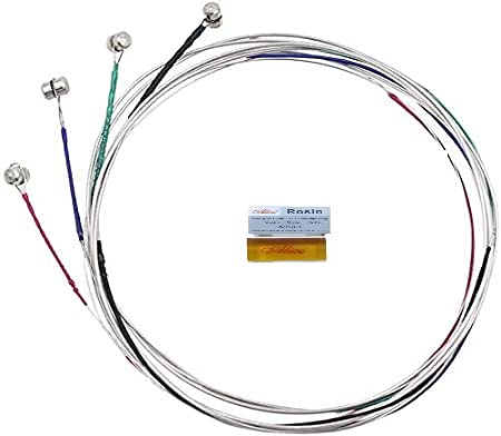 HRB MUSICALS Universal Violin Strings Full Set (E-A-D-G) Steel Core Nickel-silver Wound with Nickel-plated Ball End for