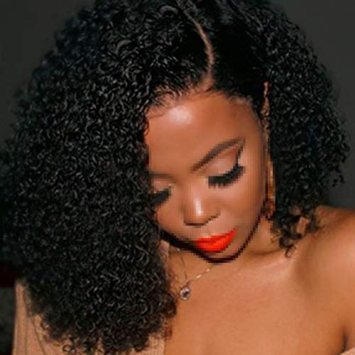 Lurrose Peruca Encaracolada Peruca Sintética Onda Curta Grande Quantidade de Cabelo Ombro Peruca de