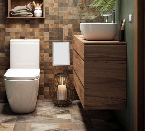 AIROPE Revisionsöffnung 250 x 350 mm aus Stahl mit Magnetverschluss, seitliche Öffnung links/rechts, Zugangsplatten für Wasserzähler, Wände, Badewanne, Sicherungskästen, versteckt Kabel, Rohre