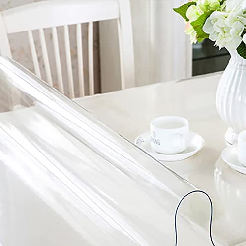 Nappe de protection imperméable épaisse transparente 2mm sur mesure pour table de cuisine