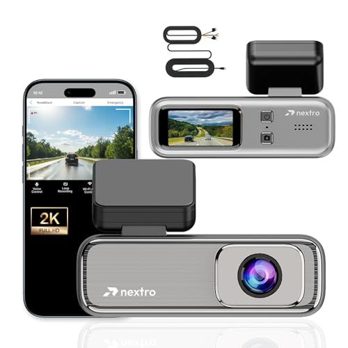 Image of Nextro X300 SoloView Car Dashcam | 2K QHD | 145 Wide Angle | Wi-Fi App Control | Night Vision | WDR | G-Sensor | Voice Control | 1.47 inch IPS Display | Loop Recording | Parking Monitor | Hardwire Kit