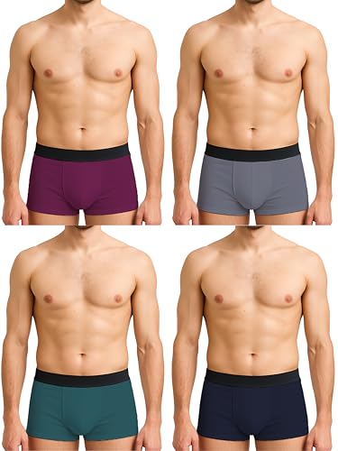 Image of HK47 Men Underwear Pack, Ice Silk Stretchable Breathable Trunks, Regular Fit Men's Brief, Anti Bacterial Quick Dry Innerwear for Men