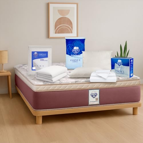 La Mejor Lista de Colchon Individual Spring Air los 5 más buscados. 43 Spring Air Freeman Colchón Individual Ortopédico Mas 2 Pack de Almohadas, Protector de Colchon y Set de Juego de Sábanas Confeccionadas en Microfibra