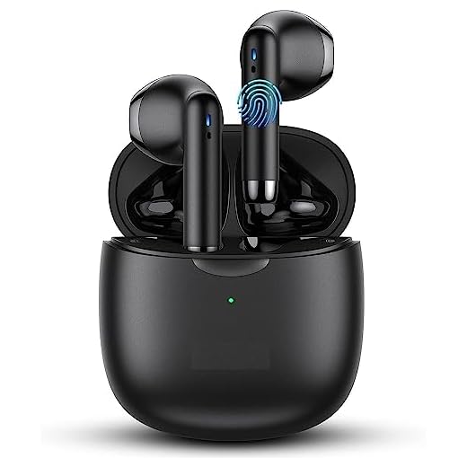 for OnePlus Nord N20 5G in-Ear Earphones Headset with Mic and Touch Control TWS Wireless Bluetooth 5.0 Earbuds with Charging Case - Black