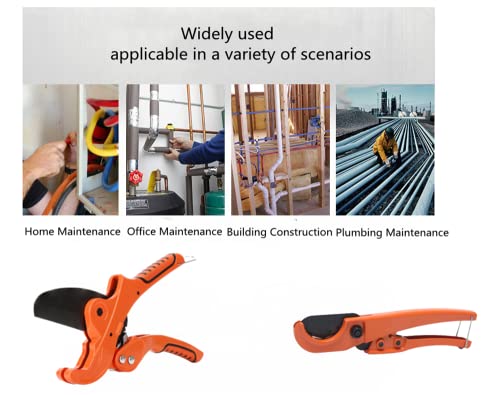 Ratchet-Type Pipe(1-5/8" Od) And Pex Pipe Cutters(1-3/8" Od),For Cutting Pex, Pvc, And Ppr Plastic Hoses And Plumbing Pipes, Ideal For Home Working And Plumbers #TOP6