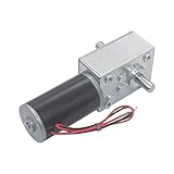 5840-31ZYS Shaft Torque Turbine Worm Gear Motor 6V - 24V for Curtain Machine Billboard Robot Electronic Lock BBQ Range Hood - (Speed(RPM): 1 Ratio 290/ Voltage(V): DC12V1280)