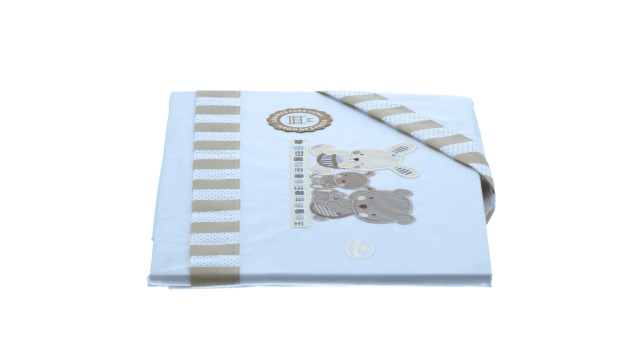 Set Di 3 Lenzuola Per Culla Interbaby - Cotone 100%, Modello Love Beige, Con Lenzuolo Elastico E Federa - Foto 9