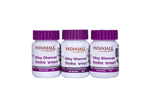 Patanjali Giloy Ghan Vati - 60 Tablets Pack of 3