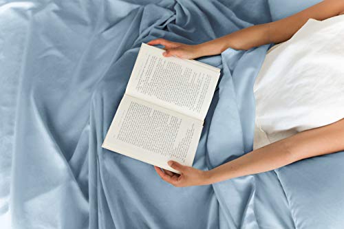 California King Size Sheet Set - Breathable & Cooling - Hotel Luxury Bed - Extra Soft - Deep Pockets - 4 Piece Set - Wrinkle Free - Comfy – Light Blue Bed Sheets - Cali Kings Sheets Baby Blue Pc #TOP4