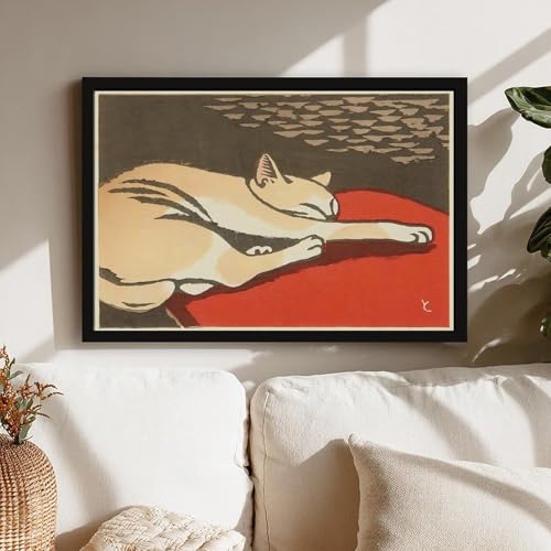 Impression sur toile chat Tomoo Inagaki suspension luxe - 7