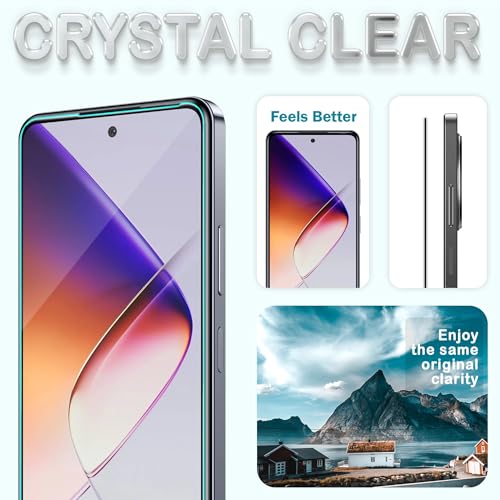 Image of ArmourPro Military Grade Gorilla Tempered Glass Screen Protector Compatible For Infinix Note 40X 5G (6.78 Inch) With Easy Installation Kit| Edge To Edge Coverage |Black