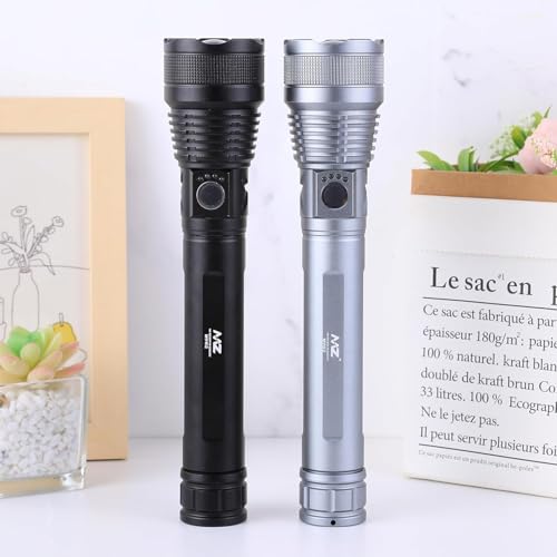 Image of Rechargeable LED Metal Torch Zoomable 5 Modes Flashlight, Super Bright 200 W LED Light with 2400mAh Battery (MZ M982)