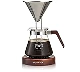 Osaka Pour-Over Coffee Dripper with Wood Stand - Full Brewing Set for a Homemade Pourover - 20oz. Capacity. 