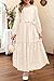MITILLY Girls Long Sleeve Dress Elegant Floral Crew Neck A-Line Elastic Waist Formal Maxi Dresses with Belt 12 Years Apricot
