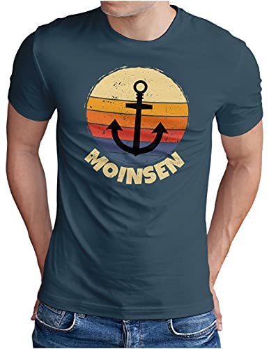 T-shirt Moinsen Homme OM3 Coupe Confortable du S au 5XL Denim XL