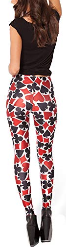 Card Suit Print Leggings - Image 5