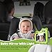 2-in-1 Baby Car Mirror with Lights & Soft Sounds, Cry Detector, Clear Night View, 360° Rotation, Shatterproof, Rear Facing Baby Car Seat Mirror with Remote Control, Perfect Baby Shower Gifts (Green)