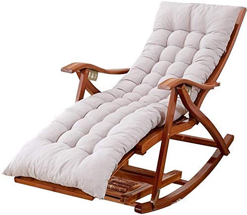 Chaise longue de jardin en bambou haut de gamme avec dossier inclinable