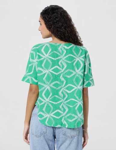 Image of Marks & Spencer Women Linen Regular Fit Blouse