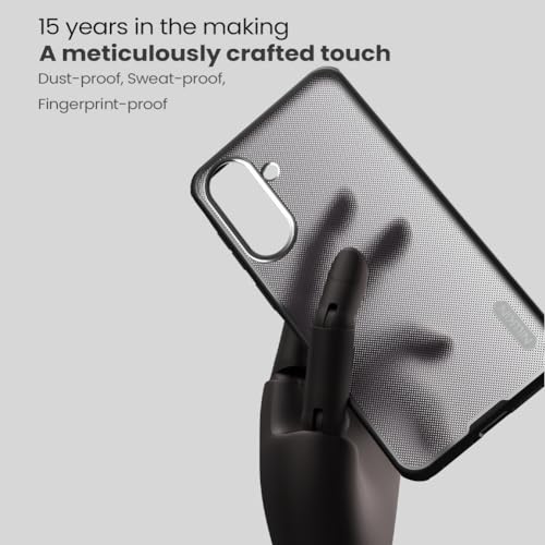 Image of Nilkin Slim Matte Series case for Samsung Galaxy A37, Shockproof and Scratch-Resistant, Lightweight Case (Transparent Black, A37)