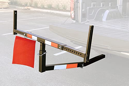 Image of MaxxHaul 70231 Hitch Mount Pick Up Truck Bed Extender, Black, 37 x 19 x 3 inches & 70050 Trailer Hitch Lock - Heavy Duty 5 /8 inch- Hitch Locking Receiver Pin with 2 Keys, Chrome