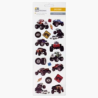 Monster Truck Stickers for Children, Kids, Toddlers, Adults - Scrapbook Craft Decorating Activities and Party Bag Filler Favours - Fun Cool Cute Sticker Pack for Boys Girls