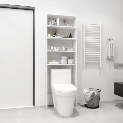 Frdhee Juego de muebles de baño, armario para lavadora, color blanco, 64 x 24 x 190 cm, armario y lavadora para apartamentos y casas