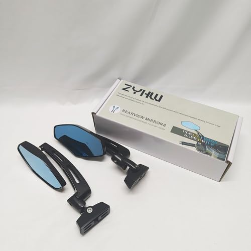 ZYHW Czarne lusterka wsteczne do Suzuki GSXR 600 750 1000 1300 Hayabusa