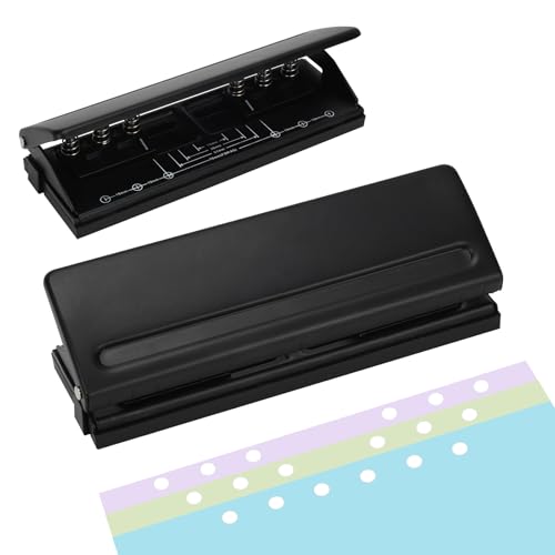 Perforatrice 6 trous universelle pour classeur A4 A5 et agenda noir