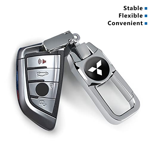 Vulom Metal Car Keychain For Mitsubishi Eclipse Spyder Pajero Sport Endeavor, Stainless Steel Key Chains Holder For Men Women, With Switch Easy Open #TOP2