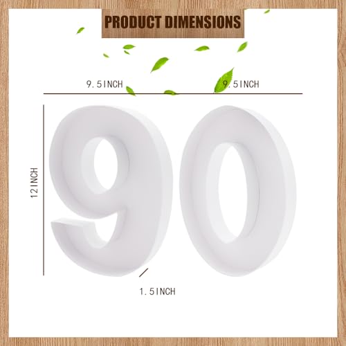 Image of 12 inch Fillable Number Paper Mache Cardboard Cutouts Sweet Charcuterie Board Tray(White, 60&90 Shape)