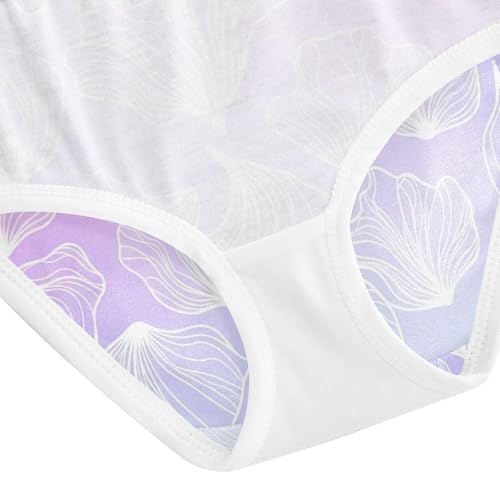 White Mermaid Scales Gradient Pastel Toddler Girls Panties, Girls' Cotton Brief Underwear, 2T–8 Years4