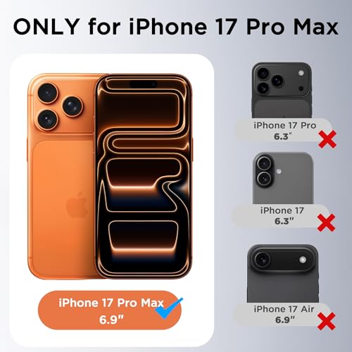 Image of CACOE Magnetic Case for iPhone 17 Pro Max 6.9 inch, Orange
