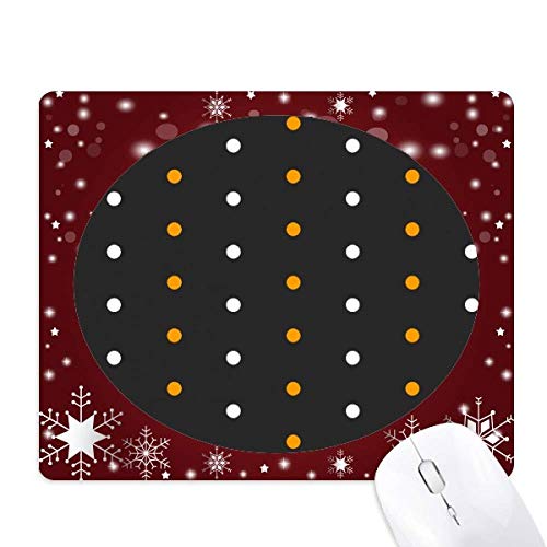 Tapis de souris Halloween La Dot antidérapant avec motif de flocon de neige hivernal