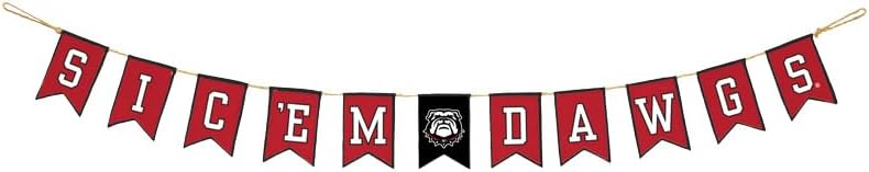 Georgia Bulldogs Tailgate Party Banner by Hanna's Handiworks | For School Parties, Graduations | Lightweight Fabric | Represent Your NCAA UGA Team Spirit | Part 2 “Sic ‘Em Dawgs”