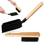 Format compact : la pelle et la brosse sont petites et légères, idéales pour les cheminées, les petits jardins et les plantes en pot. brosse de nettoyage manuelle, pelle à charbon pour cheminée