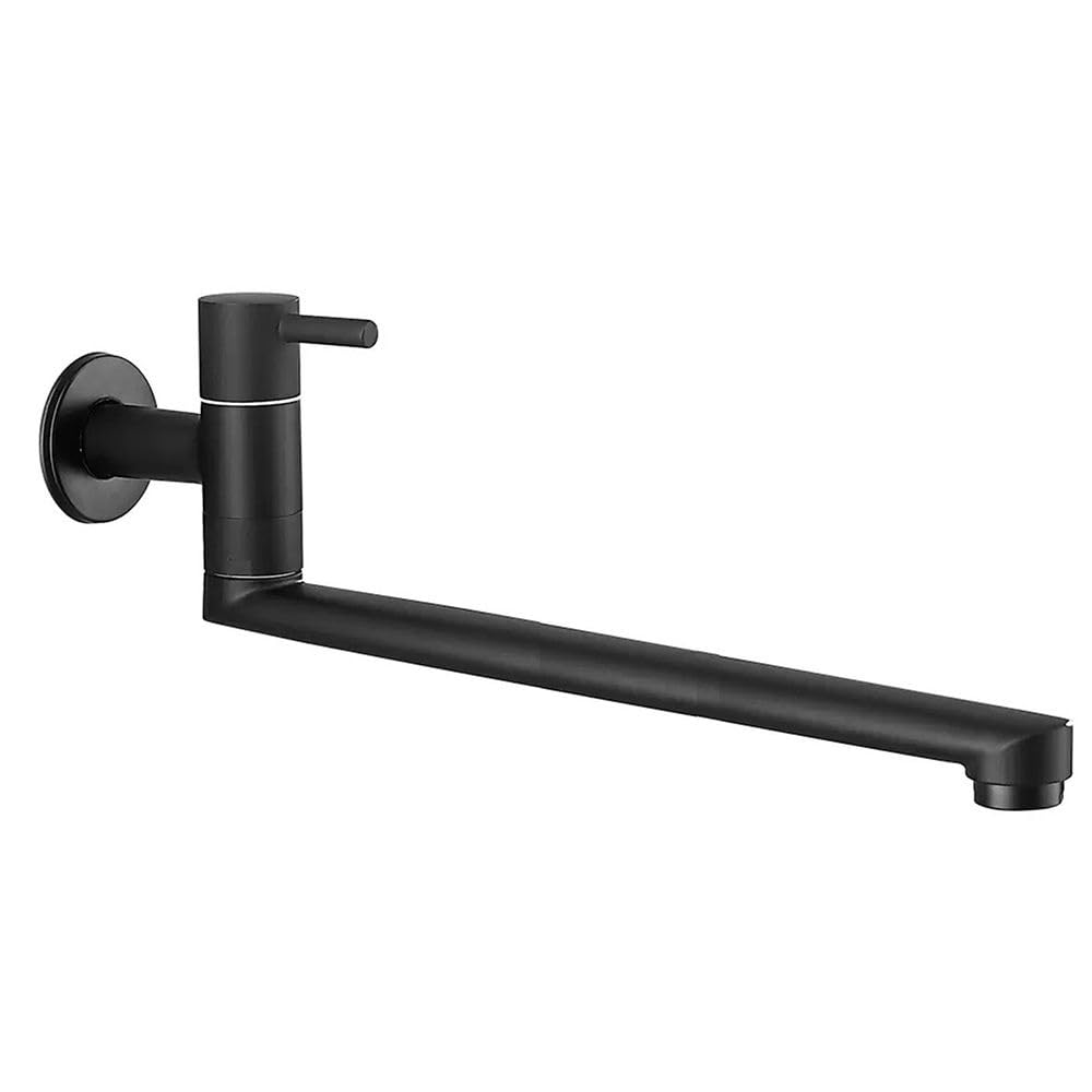 Robinet d'eau froide en acier inoxydable noir HomeLava au design épuré