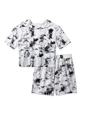 Girls Tie Dye Clothes Outfits Two Piece Set Jogger Suits Sweatsuits Tracksuits Sweatshirts Tops Hood