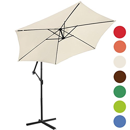 MIADOMODO - Sombrilla Lateral de jardín Beis diámetro 3 m Cover