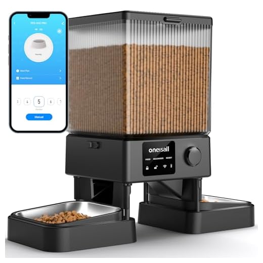 oneisall 5L Futterautomat mit zwei Näpfen