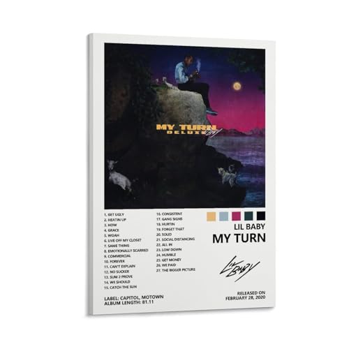 Lil Baby Poster My Turn Album Cover Poster for Room Aesthetic Canvas Wall Art Bedroom Docor...