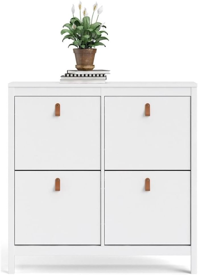 Close-up interior view of an open shoe drawer