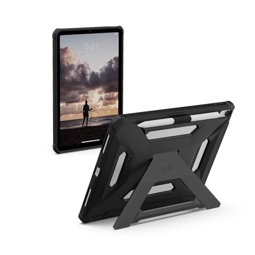 Image of Urban Armor Gear UAG Designed for iPad Air 11 inch Case (8th /7th /6th Gen, M5 /M4 /M2) (A3360, A3361, A3362) Scout Plus Rugged Protective Cover with Kickstand and Pencil Holder - Black