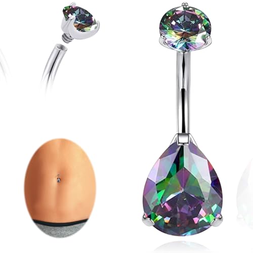 Titanium Water Drop Belly Button Rings